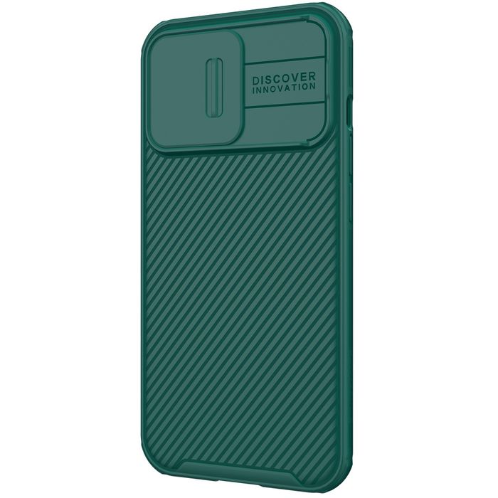 Etui Camshield Zielony Z Osłoną Na Aparat Kamerę + Szkło Iphone 13 Pro