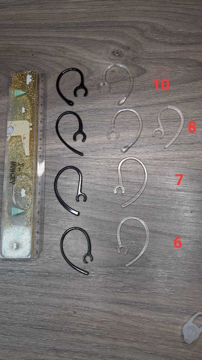 Дужки завушини блютуз гарнітури та навушників 10, 8, 7, 6, 5 мм