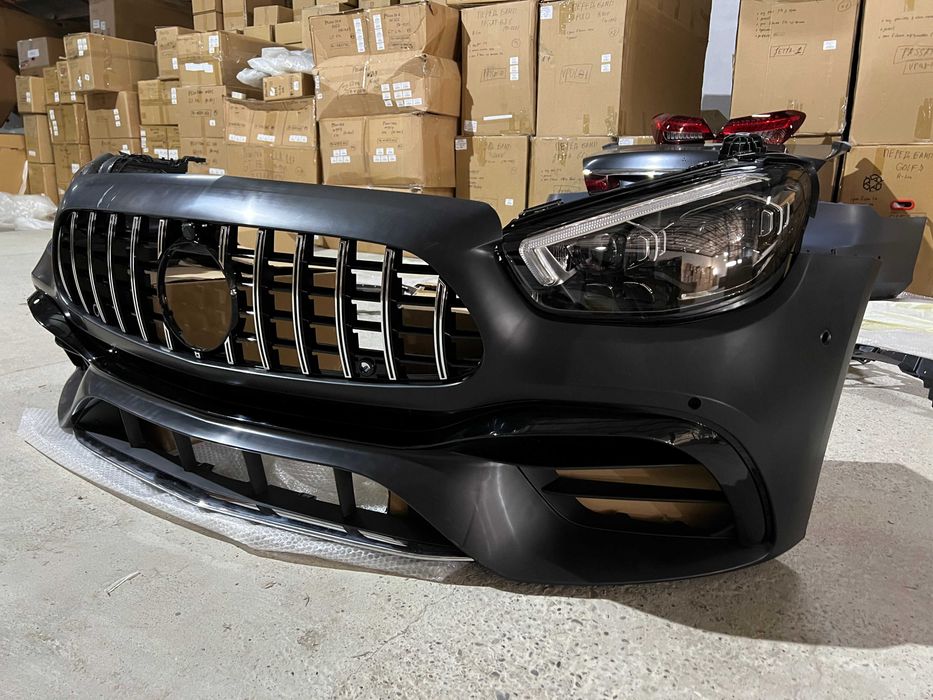 W213 рестайлінг комплект фара кришка багажника гриль стоп захист