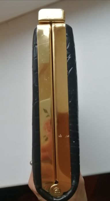 Клатч винтажный под крокодила сумка вінтажна синяя