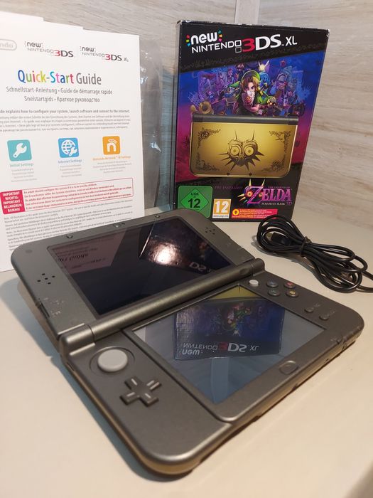 New Nintendo 3ds XL Zelda Majora's Mask Edition/IPS/CIB/Mega Zestaw