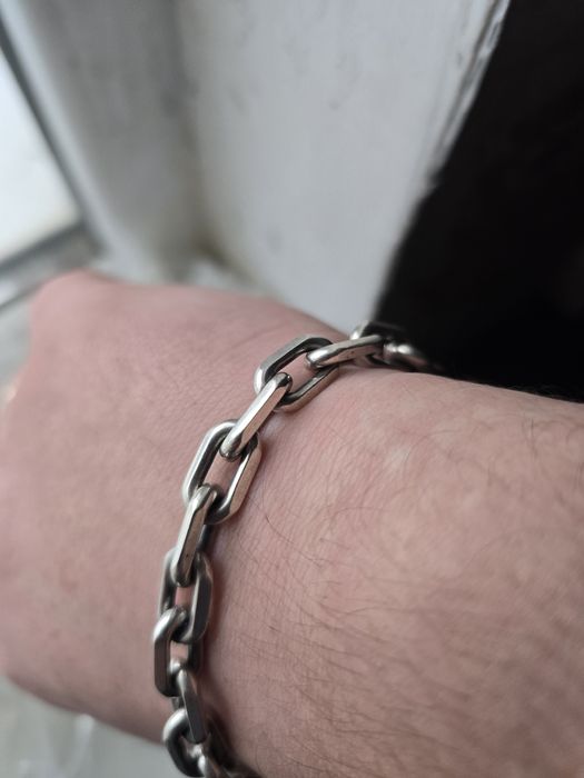 Браслет в стилі Cartier чоловічий срібло  925 новий якісне плетіння