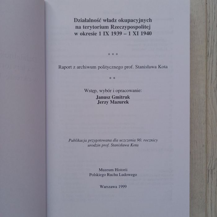 Działalność władz okupacyjnych.. Gmitruk Mazurek Kot II wojna