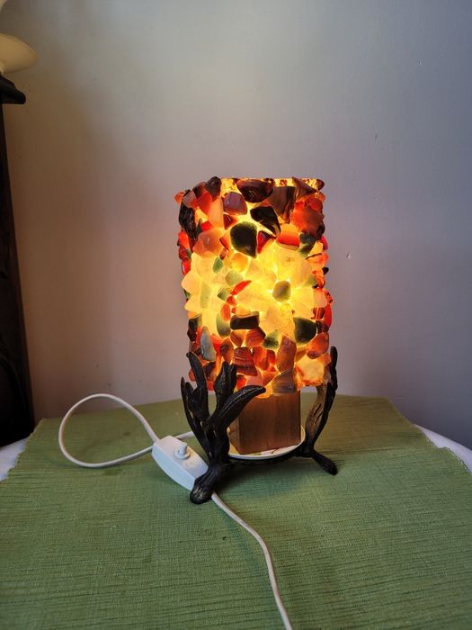 Lampka nocna z agatami