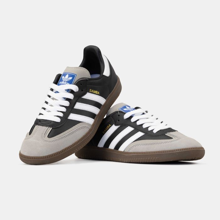 Мужские кроссовки Adidas Samba Black&Grey. Размеры 41-44