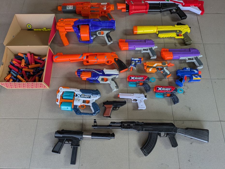 Pistolety, strzelby, wyrzutnie, NERF, XSHOT, DART BLASTER mało używane