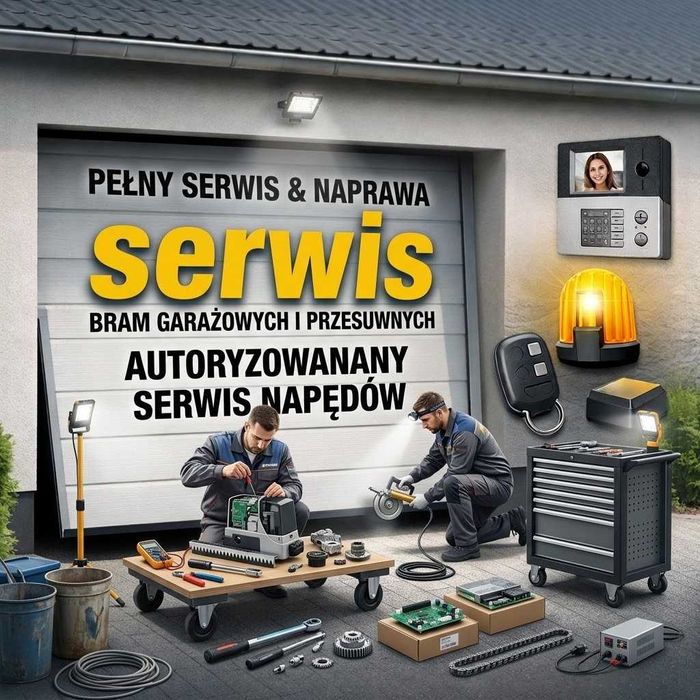 Serwis bram garażowych wjazdowych, Napędów i Domofonów | Naprawa Awarii |