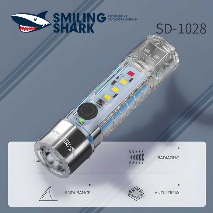 ••• EDC Ліхтарик LED Міні USB SOS Брелок Кемпінг Прозорий | Фонарик Мини LED Лампа USB SOS Ключи Брелок Кемпинг Перезаряжаемый Фонарь Магнит