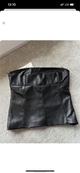 Корсет топ zara s шкіра