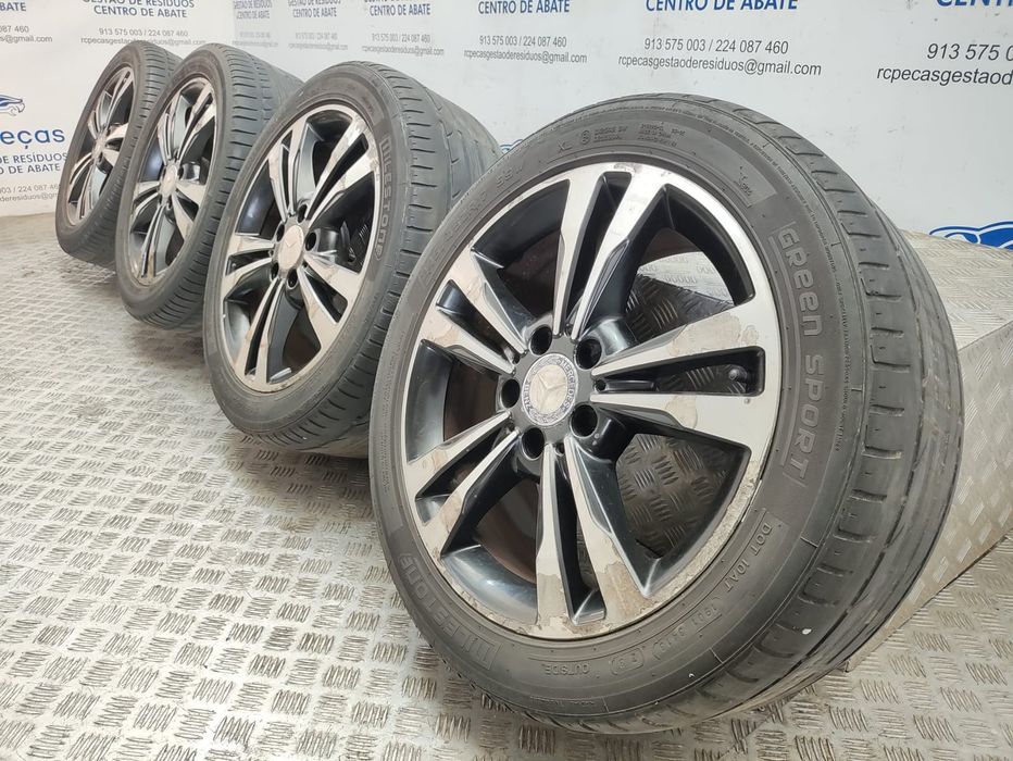 Conjunto de Jantes 17 Twin-Spoke Mercedes Benz Classe E W212 8J ET48 5x112 2009 a 2016