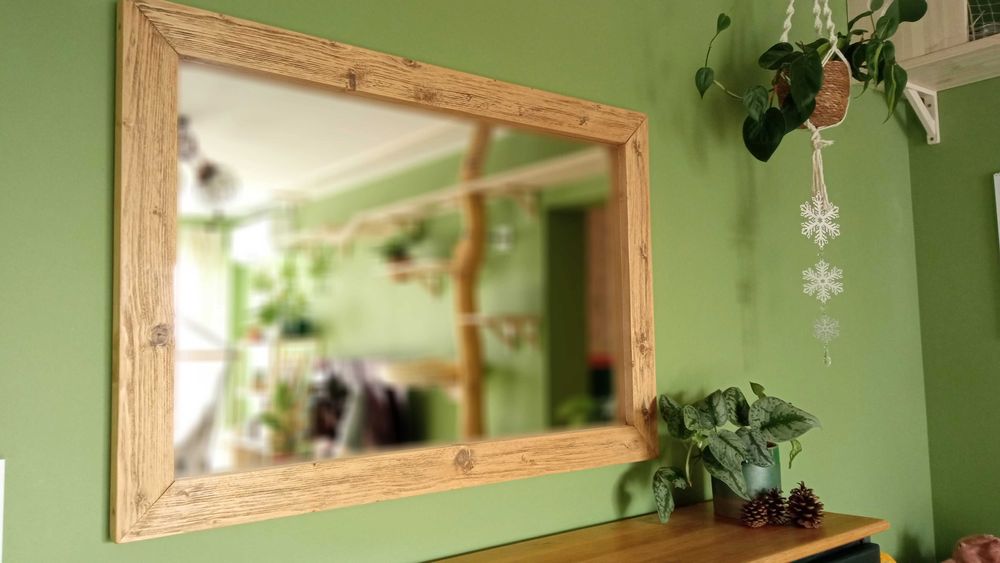 Lustro na wymiar w drewnianej ramie