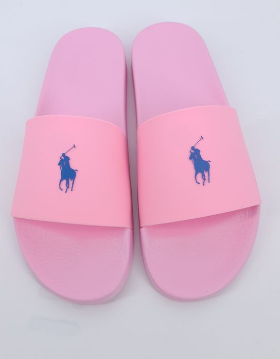 Klapki różowe z logo Polo Ralph Lauren 49