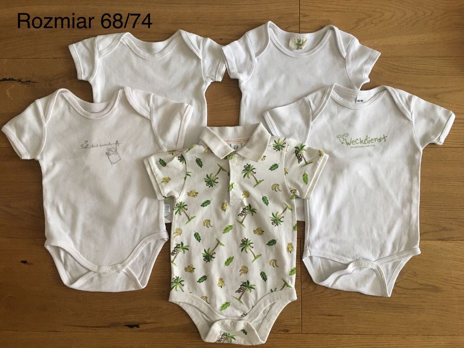 Zestaw paka body krótki rękaw r.68/74