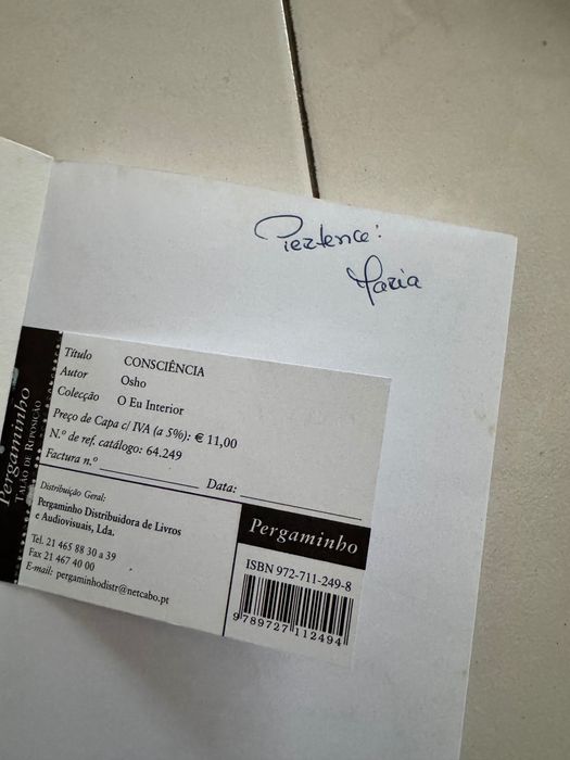 Livro Consciência Osho
