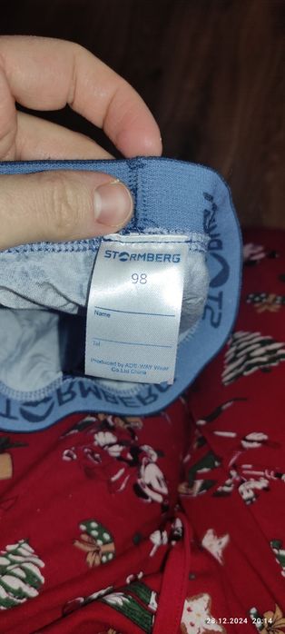 Legginsy odzież termiczna spodnie cienkie stormberg renifery śnieżynki