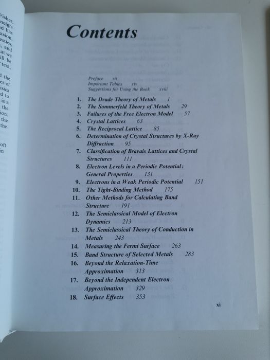 Solid state physics Ashcroft Mermin