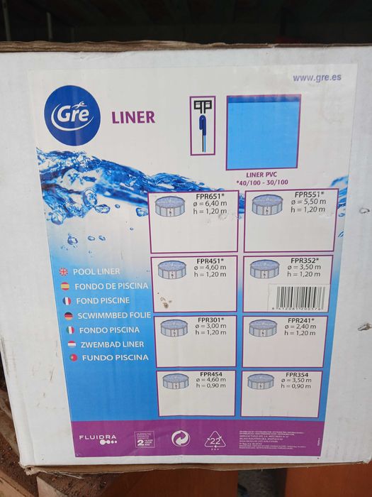 Liner piscina gre 350x120
