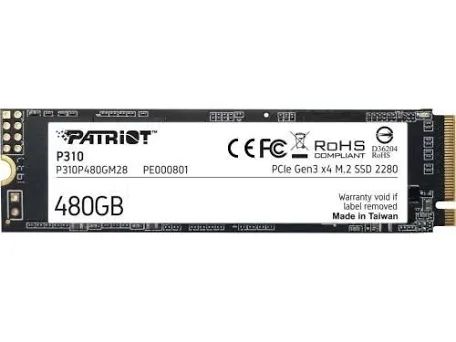 SSD M.2 Patriot P310 480 GB (NVMe PCI-E x4) — відмінний стан