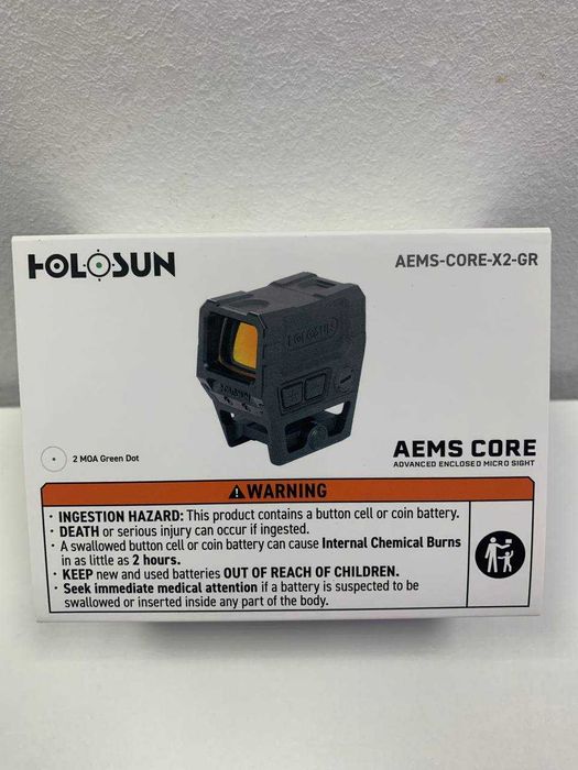 Holosun AEMS CORE X2-GR коліматорний приціл, зелена точка