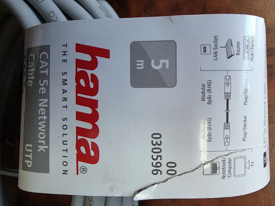 Kabel HAMA CAT-5e U / UTP, 5 m