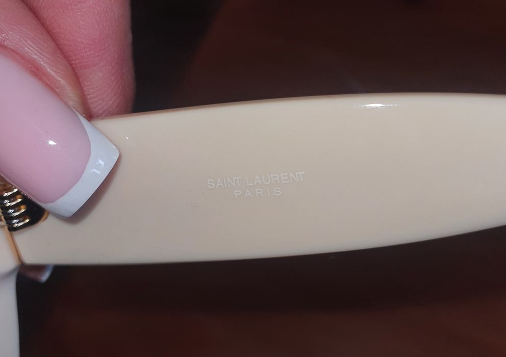 Okulary przeciwsłoneczne Saint Laurent białe
