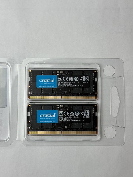 Оперативна памʼять Crucial DDR5 SO-DIMM Kit 32GB (2x16GB) 4800MHz CL40