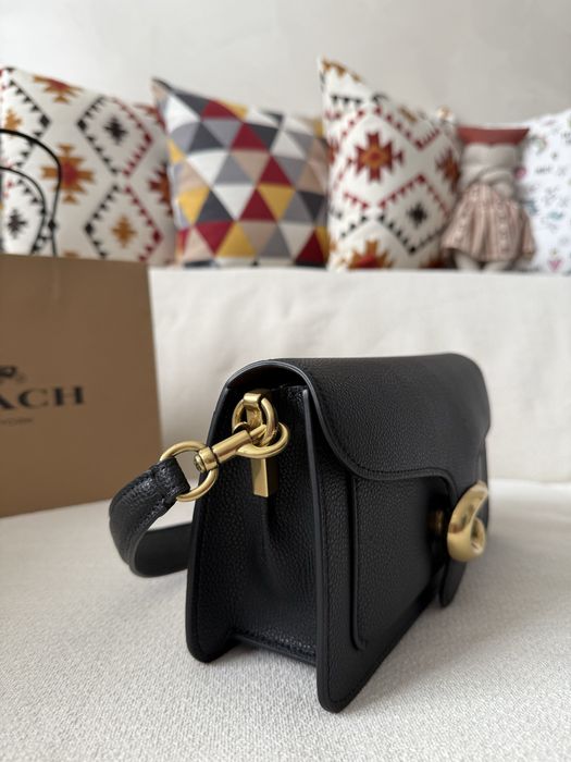 Сумка Coach Tabby чорна шкіряна 26 см