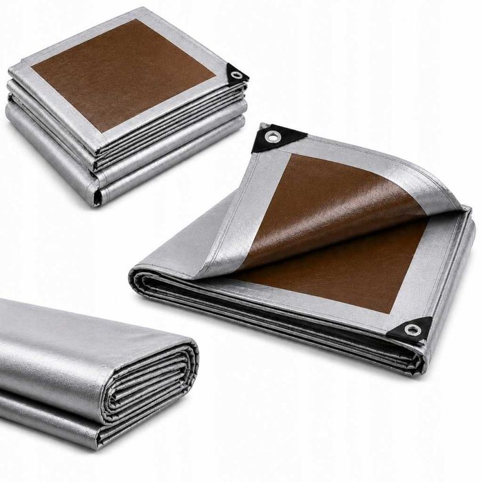 Plandeka wodoodporna 3x4m 210g/m² wzmocniona UV