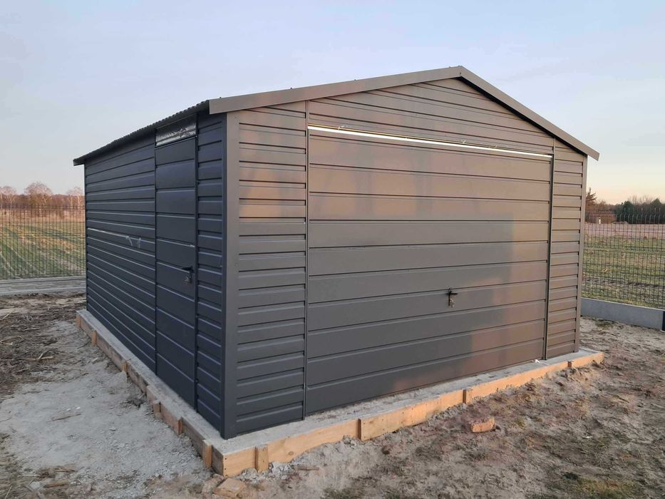 Garaż blaszany 4x6 Wzmocniony PROFILAMI. Producent SZYBKA REALIZACJA