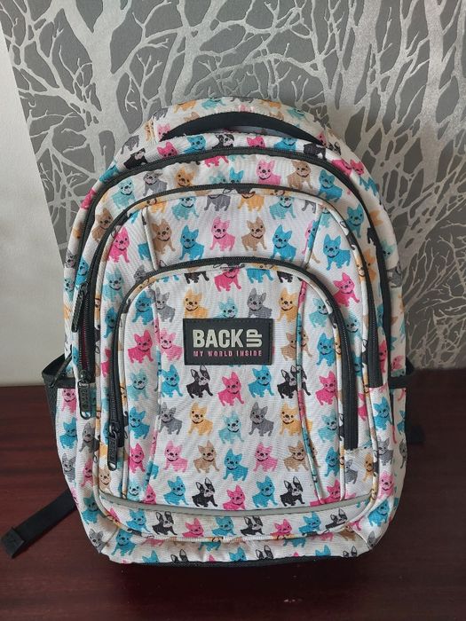Plecak szkolny  1-3 klasa BackUp dla dziewczynki buldogi