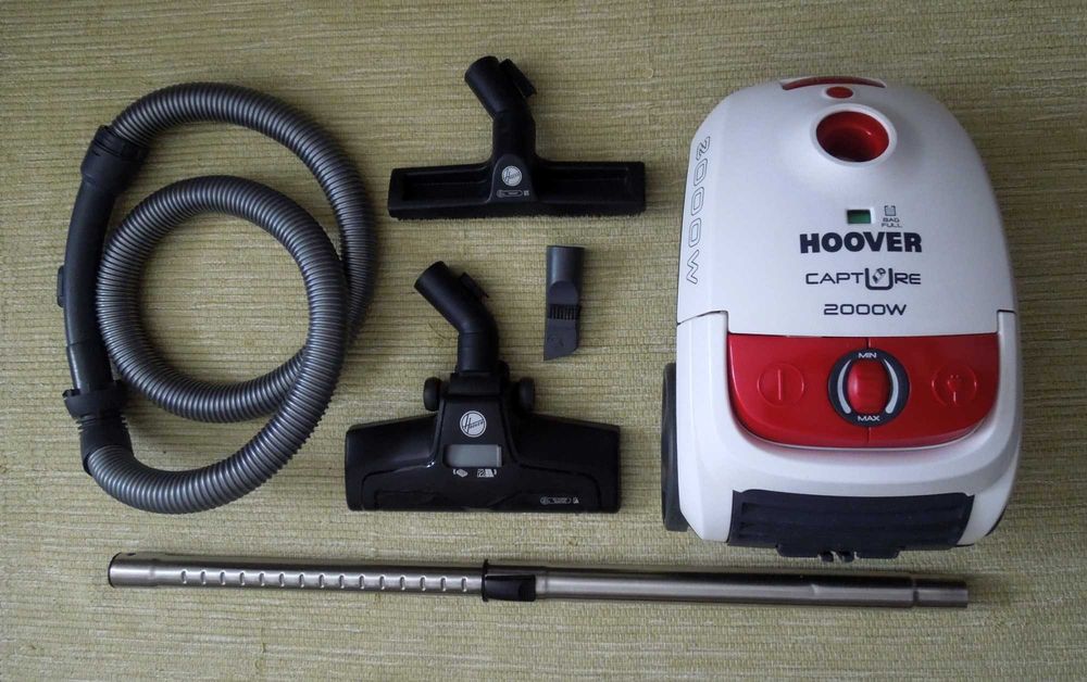 Aspirador de saco Hoover Capture 2000W - completo e como novo - incluí um saco a estrear