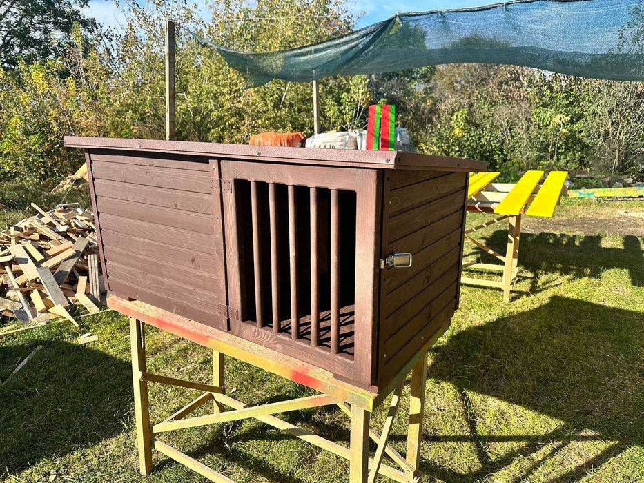 Утеплена буда для собаки з тамбуром та дверцятами!