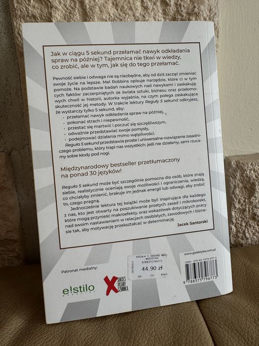 Reguła 5 sekund Mel Robbins książka hit