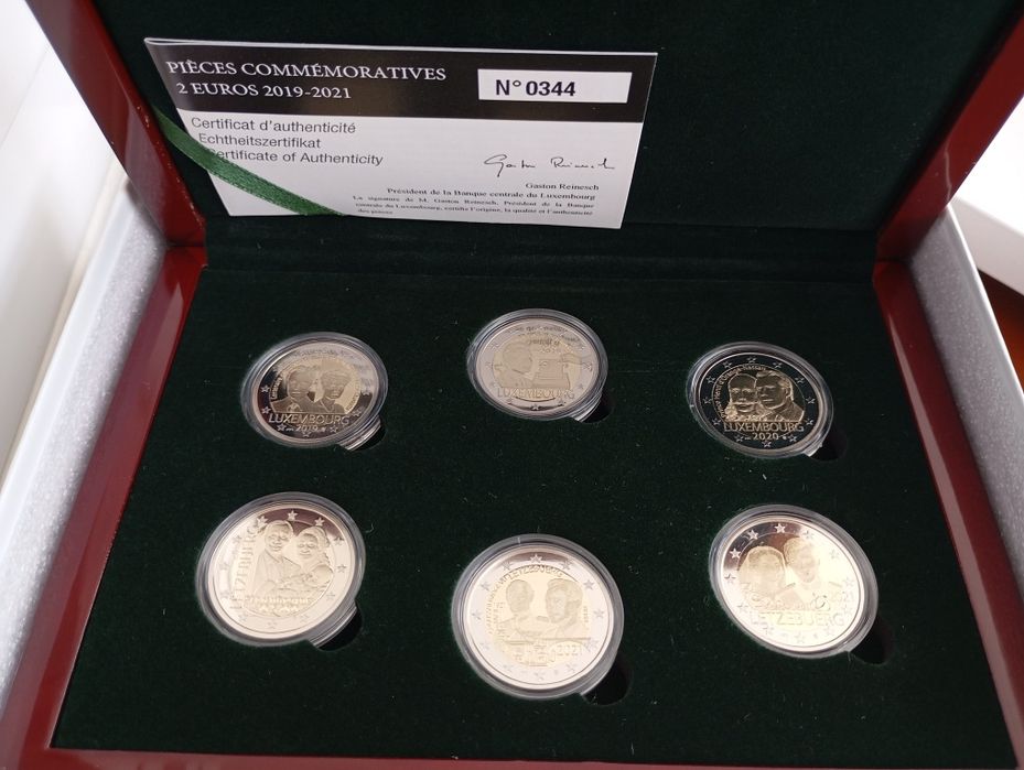 Moedas Euro Cofre Luxemburgo Set Proof 2019/2021
