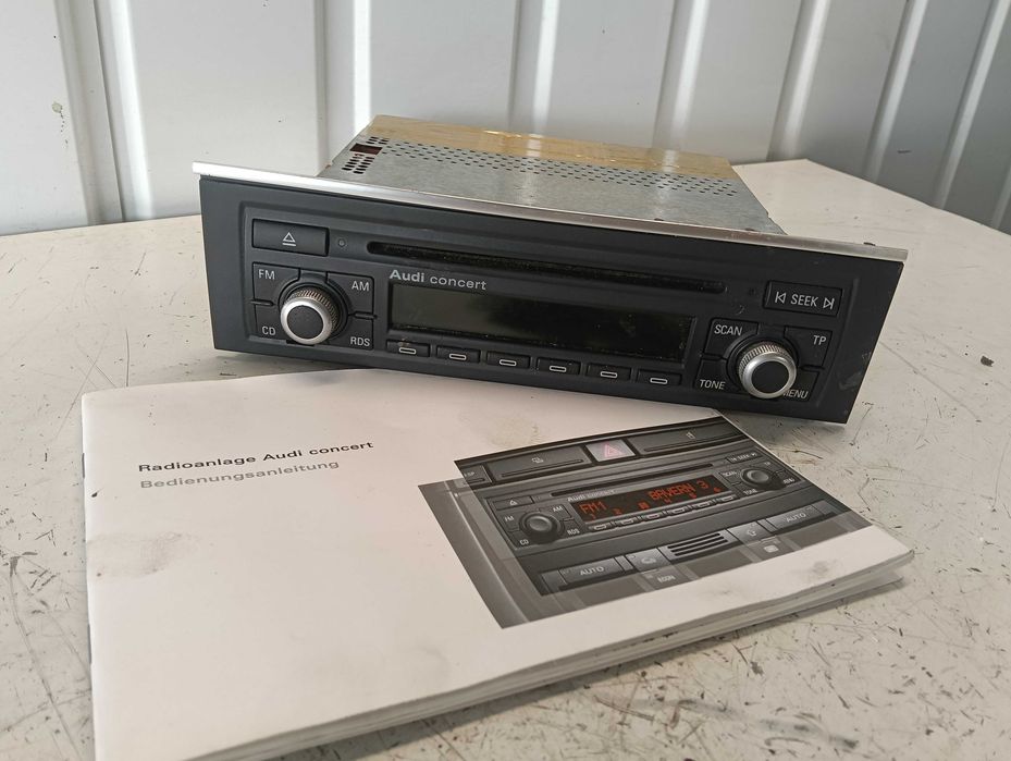 Radio Audi A4 b6 b7 Audi Concert z Kodem Książka WYSYŁKA