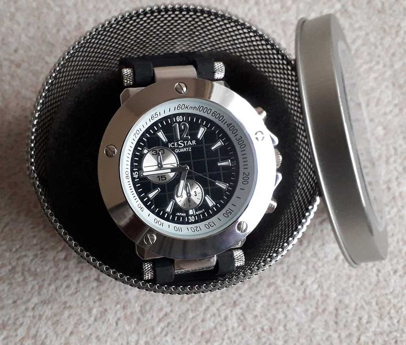 Nowy męski zegarek IceStar czarny cyferblat