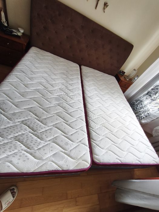 Cama de casal King size 2x2 com colchões