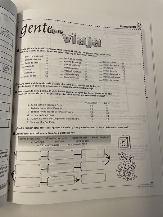 Livro de curso de espanhol “Gente - nueva edición”