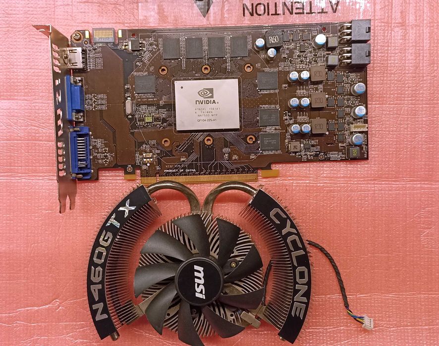 Karta MSI GeForce GTX 460 Cyclone | 1GB GDDR5 | Niesprawdzona | Retro