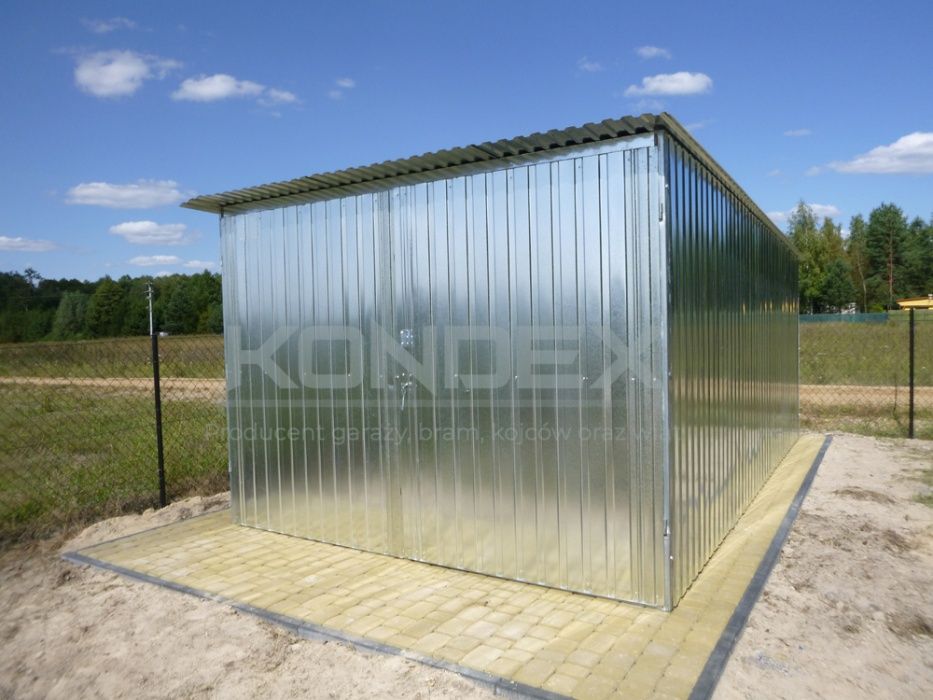 Garaż blaszany Blaszak 3x5 m Ocynk Kolor Garaże blaszane na wymiar PRODUCENT