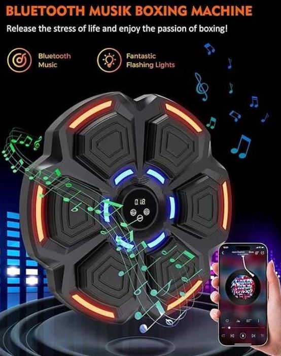 Maszyna do boksu 9 trybów prędkości rękawice bokserskie Bluetooth LED