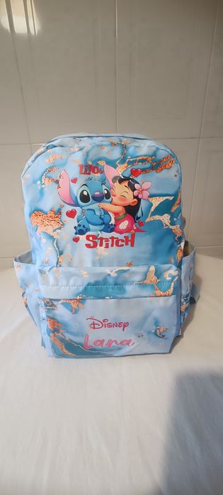 Conjunto Lilo & Stitch. Lara. Mochila  e  estojo.