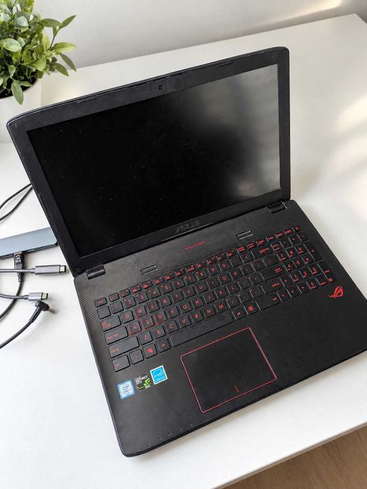 Okazja ASUS ROG + zasilacz 160W GL552VW i5 GTX 960M bez RAM i dysku, na części, laptop gamingowy do gier