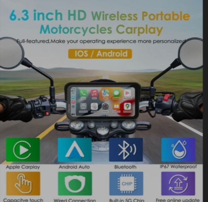 Car Play Android auto para moto, Carpuride W603