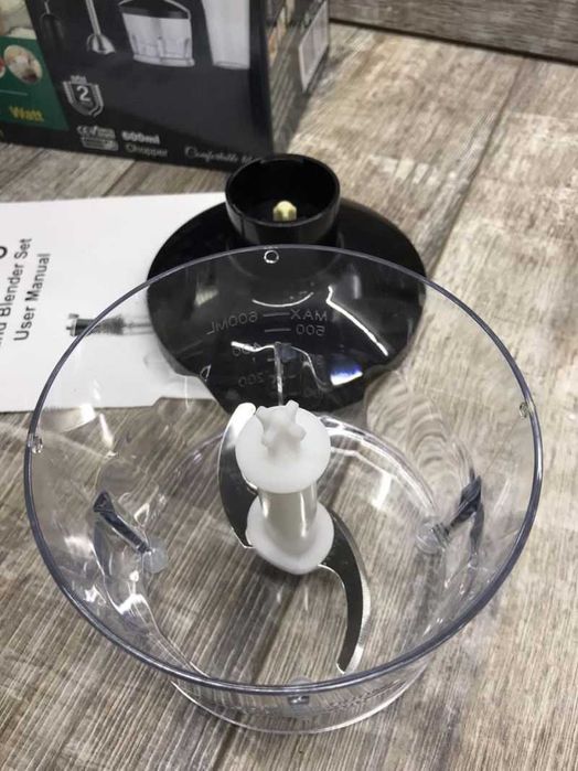 Блендер кухонний 1200W з чашею та насадками 5в1 погружной измельчитель