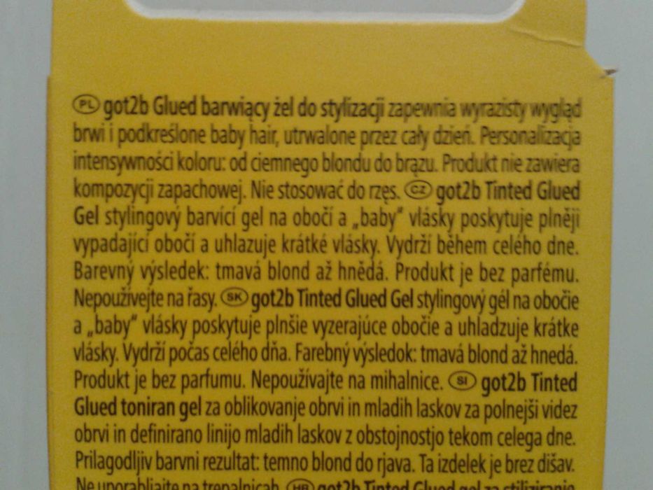 GOT2B Glued Żel barwiący brązowy do brwi i odrastających włosków 16ml