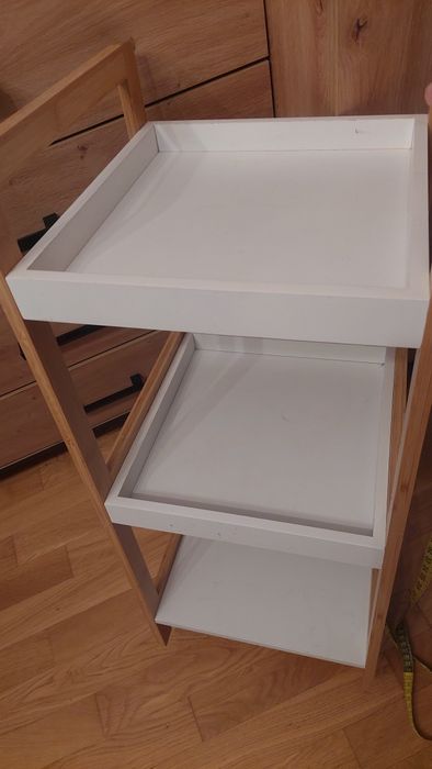 Szafka bambusowa 3 białe półki