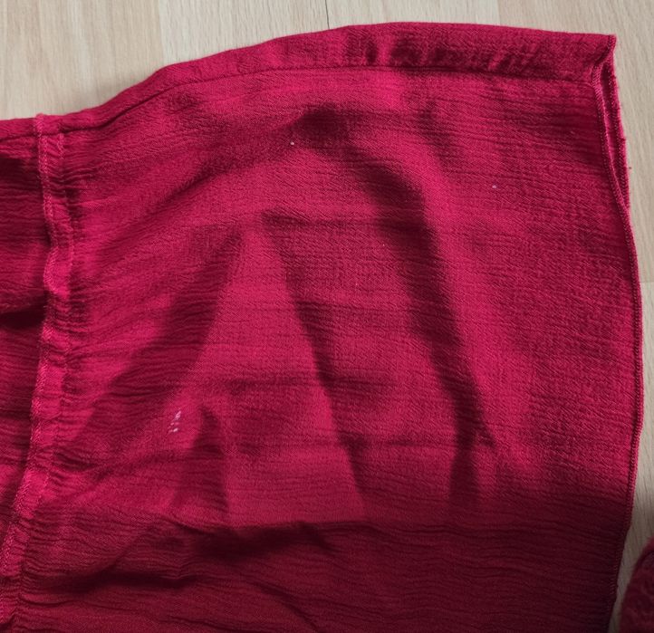 Przewiewna czerwona spódnica hiszpanka Zara Basic rozm. S
