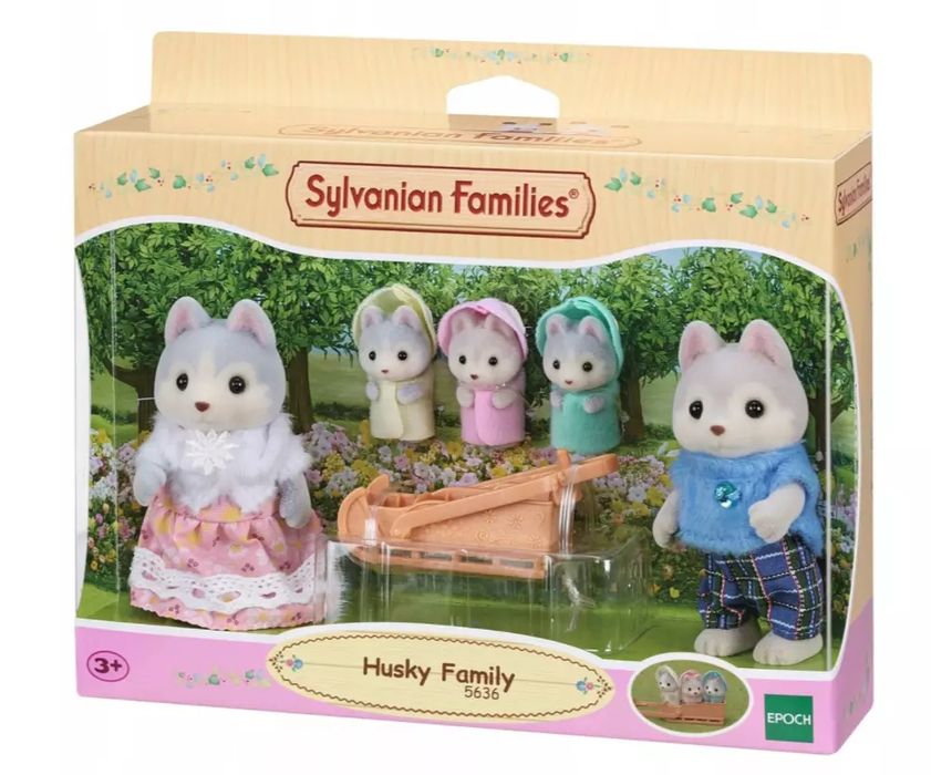 Sylvanian Families. Rodzina piesków husky. Epoch