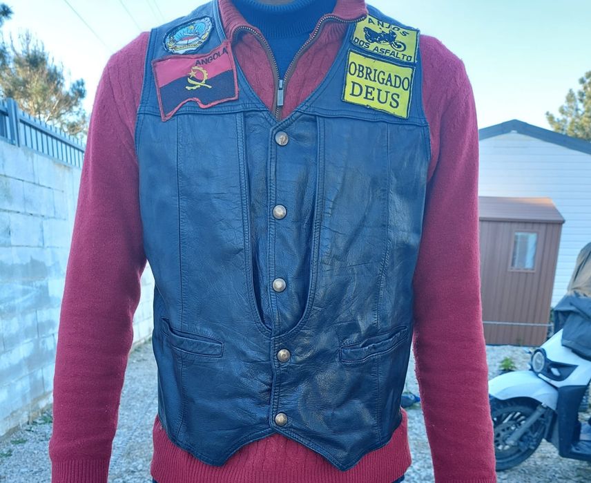 Casacos e coletes de couro cabedal original